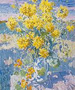 unknow artist September Yellow flowers Sweden oil painting artist